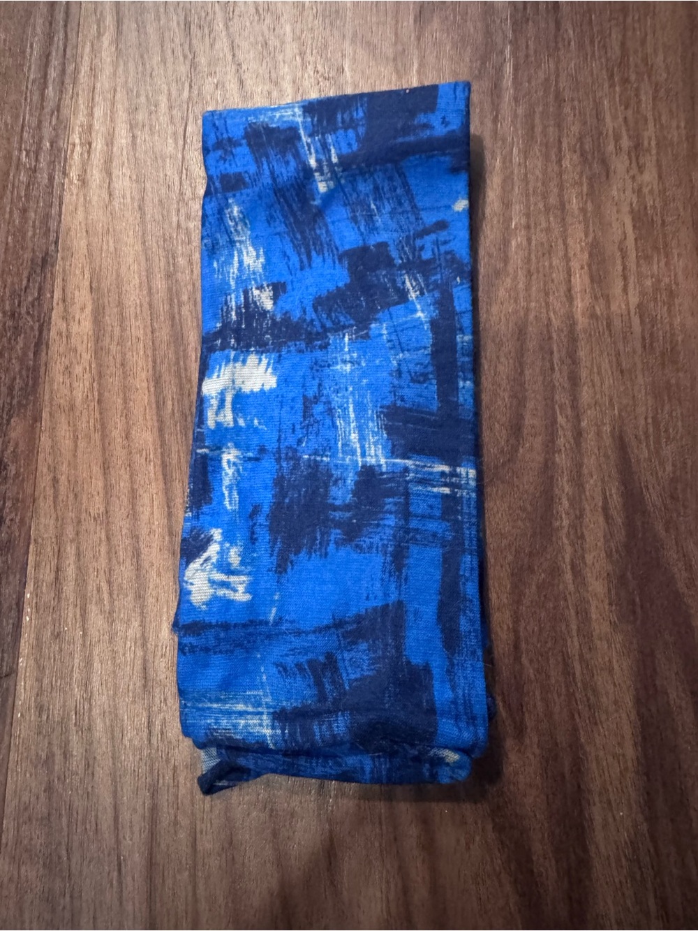 Blue Abstract Print Scarf
